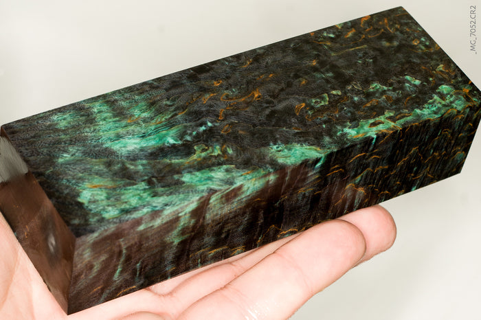 Stabilized masur karelian birch wood block