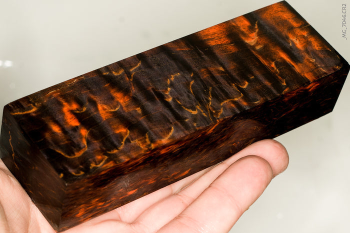 Stabilized masur karelian birch wood block