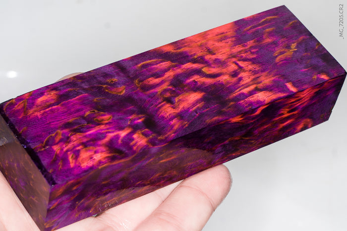 Stabilized masur karelian birch wood block