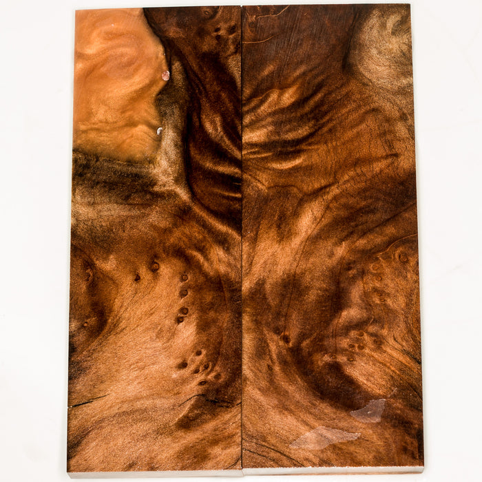 Stabilized wood redwood lace burl panels