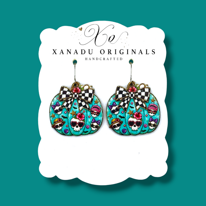 Summerween Pumpkin Dangle Earrings