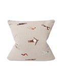 SWIMMERS EMBROIDERED CUSHION COVER