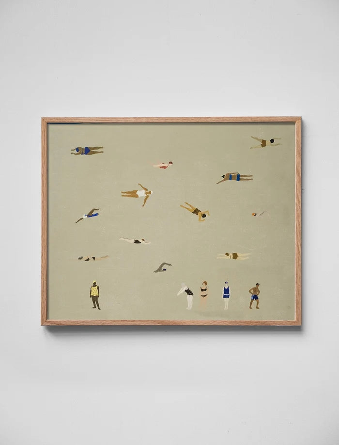 SWIMMERS POSTER, SAND - 40×50 cm