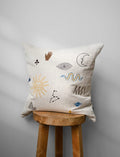 SYMBOL EMBROIDERED CUSHION COVER