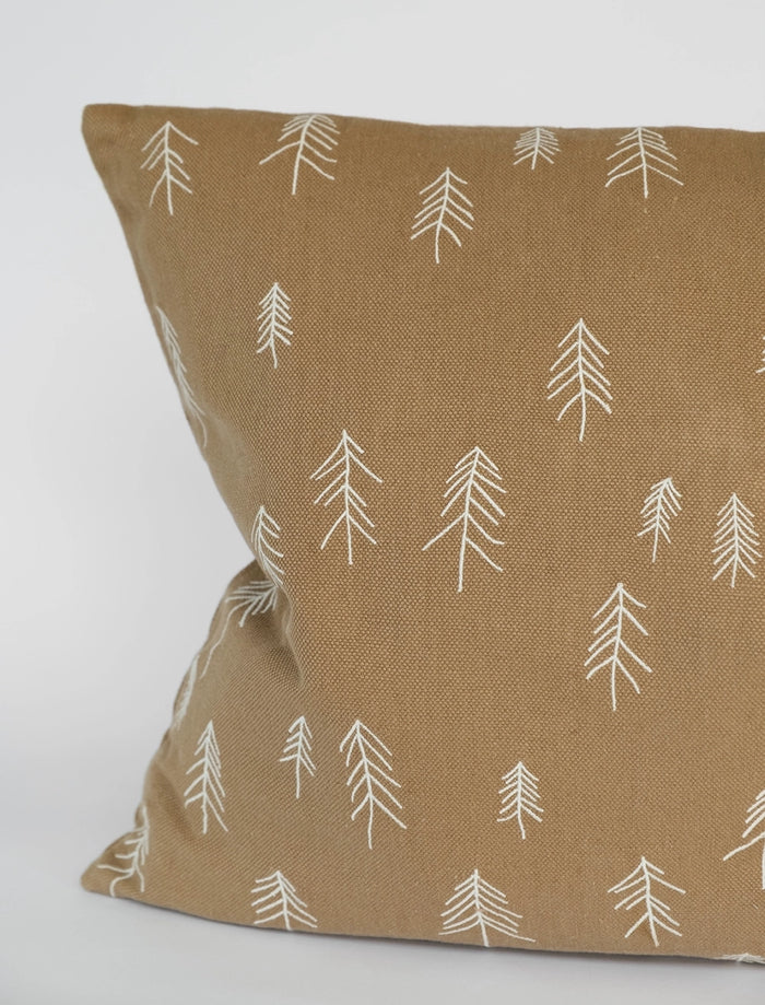 TALL EMBROIDERED CUSHION COVER, BROWN