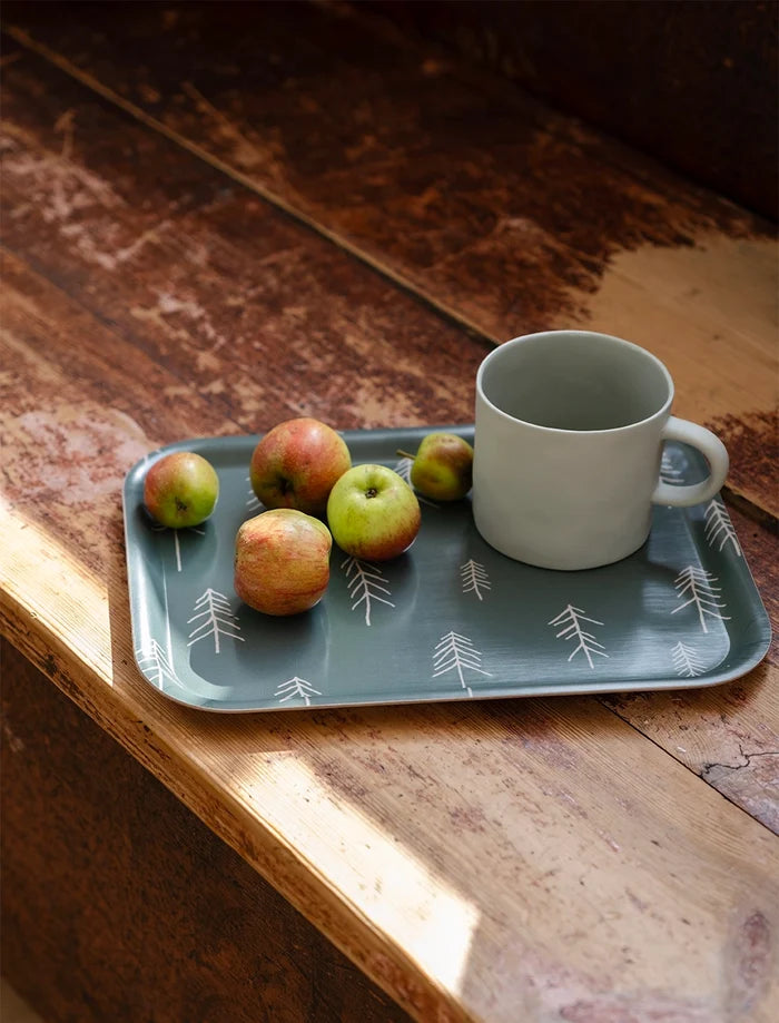 TALL SMALL TRAY, GREEN/NUDE