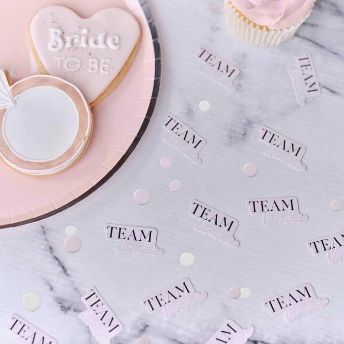 Team Bride Hen Party Confetti - Pink & Black Hen Party Confetti - Bridal Shower Party Confetti - Hen Night Table Confetti