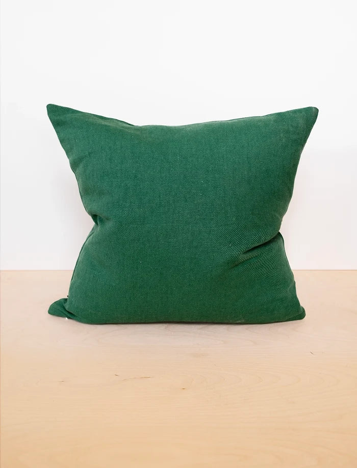 TENNISRACKET EMBROIDERED CUSHION COVER, GREEN
