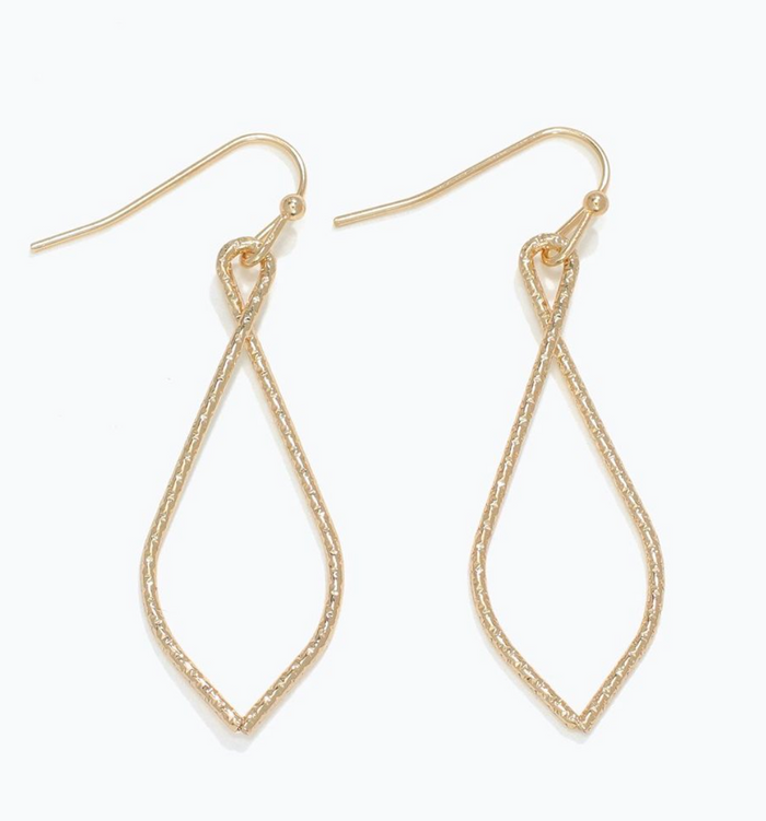 Textured Gold Twist Drops