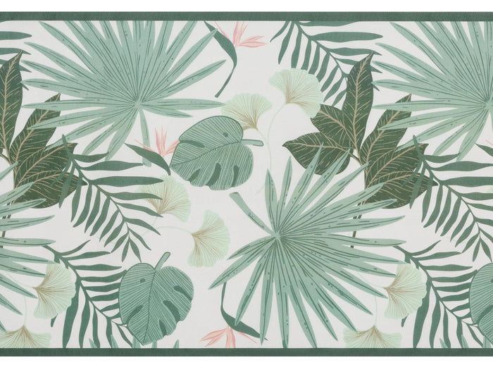 Tropical Leaves Table Runner - Jungle Party Table Cover - Green Nonwoven Runner - First Birthday Decor - Wild One Theme - Safari Party Table - Jolie Fete UK