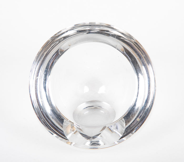 Two Spherical Glass Ashtrays by Baccarat  -  Priced Individually