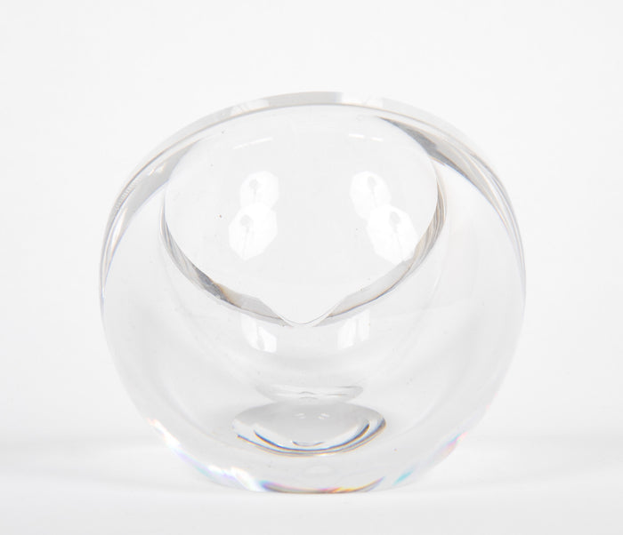 Two Spherical Glass Ashtrays by Baccarat  -  Priced Individually