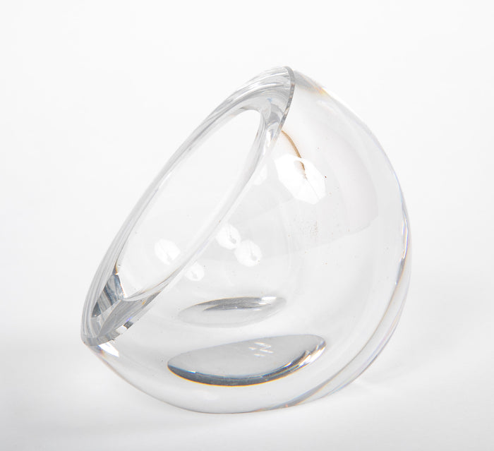 Two Spherical Glass Ashtrays by Baccarat  -  Priced Individually