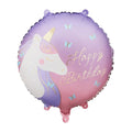 Unicorn Happy Birthday Foil Balloon - Unicorn Balloons -Lilac & Pink With Gold Lettering-Unicorn Birthday Decorations-Unicorn Party Supplies - Jolie Fete UK