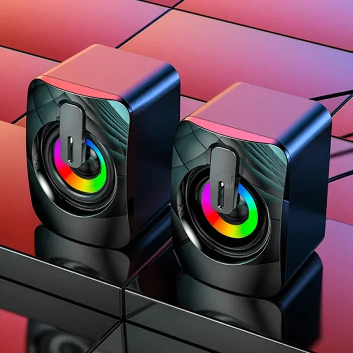 USB Stereo Computer Speaker with Microphone for Desktop & Laptop