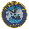 USS New York BB-34 Patch