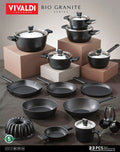 Vivaldi Bio Titanium Cookware Set with Stainless Steel Lids - 23 Pieces