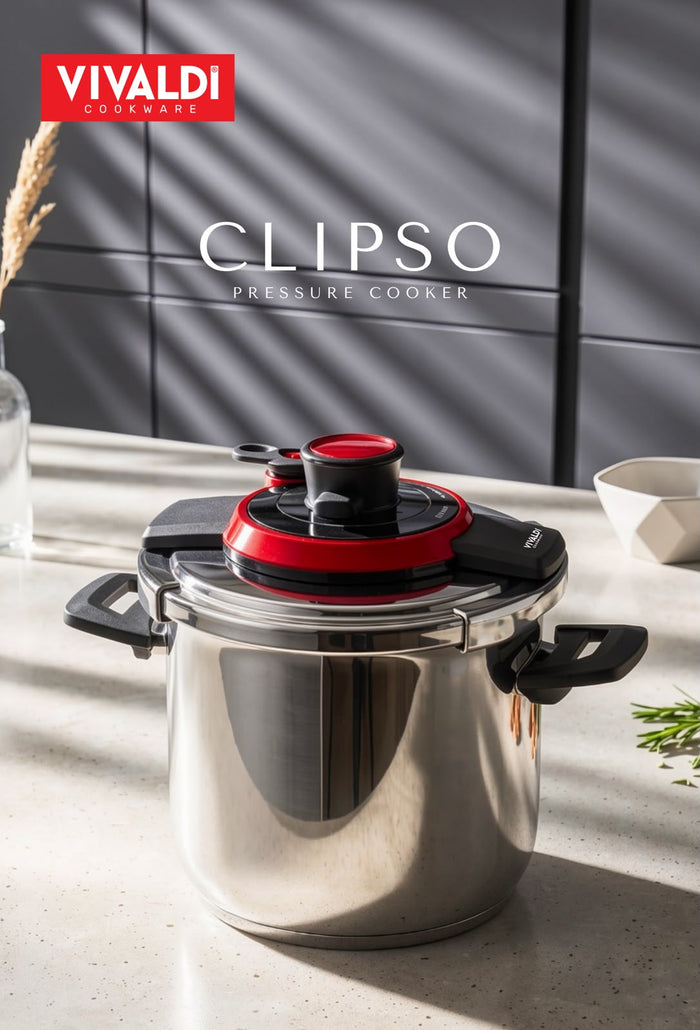 Vivaldi Clipso Stainless Steel Pressure Cooker – 10L