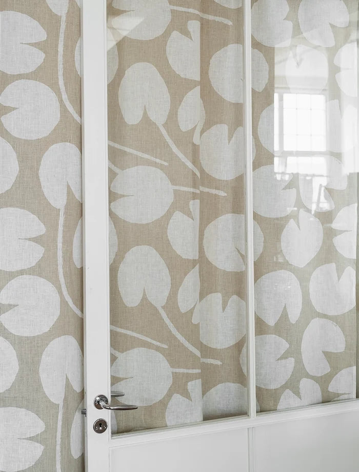 WATER LILIES LINEN CURTAIN, SAND