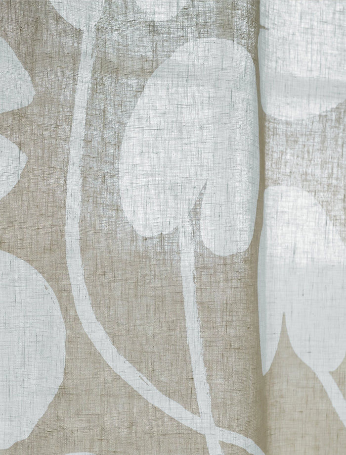 WATER LILIES LINEN CURTAIN, SAND