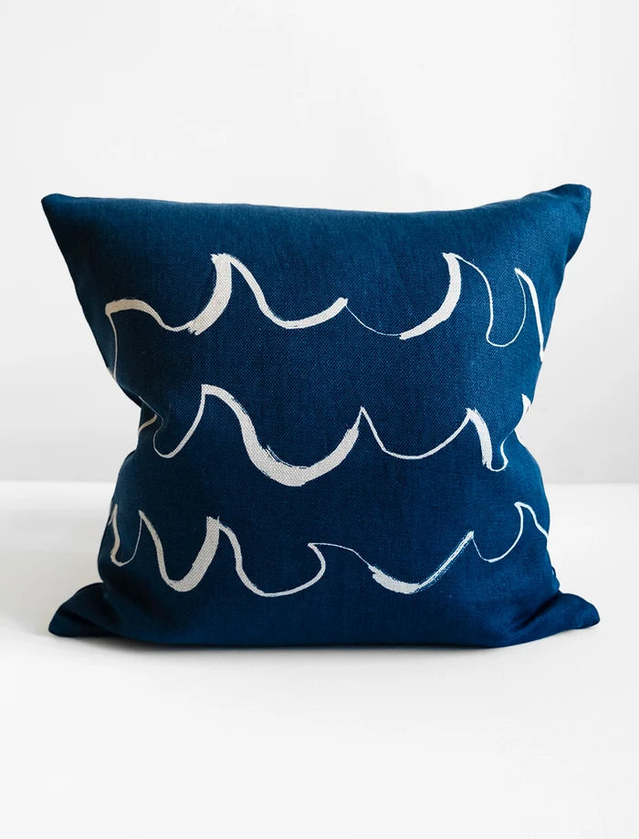 WAVE CUSHION COVER, BLUE