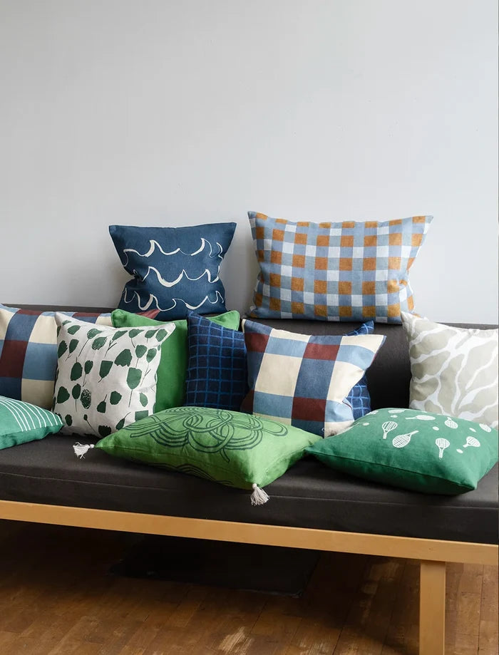 WAVE CUSHION COVER, BLUE
