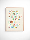 WEEKDAYS POSTER - 50x70 cm