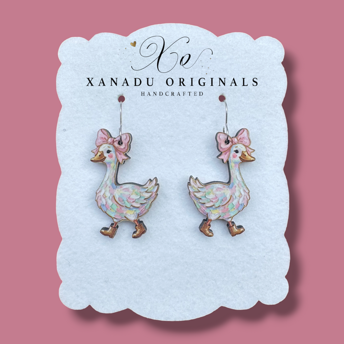 Whimsical Goose Earrings