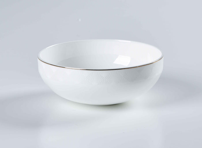 WHITE & GOLD SYMPHONY - 60 PIECE DINNER SET FOR 6 PEOPLE - FREYA - B24-002