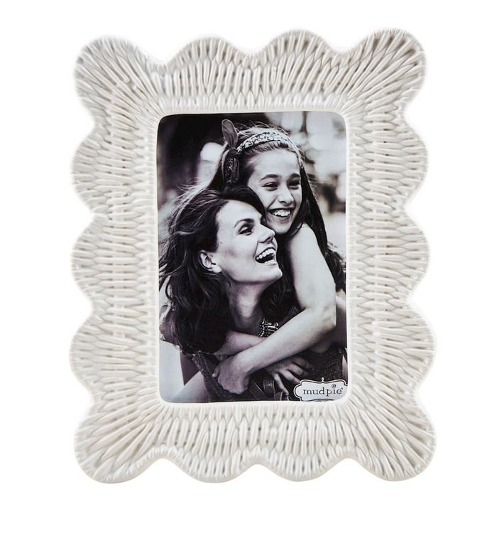 White Woven Frame