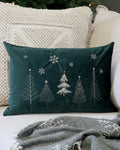 Winter Wonderland Emerald Green Cushion