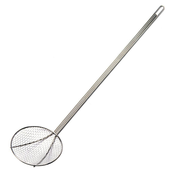 Mesh skimmer with a 36-in handle on a white background.
