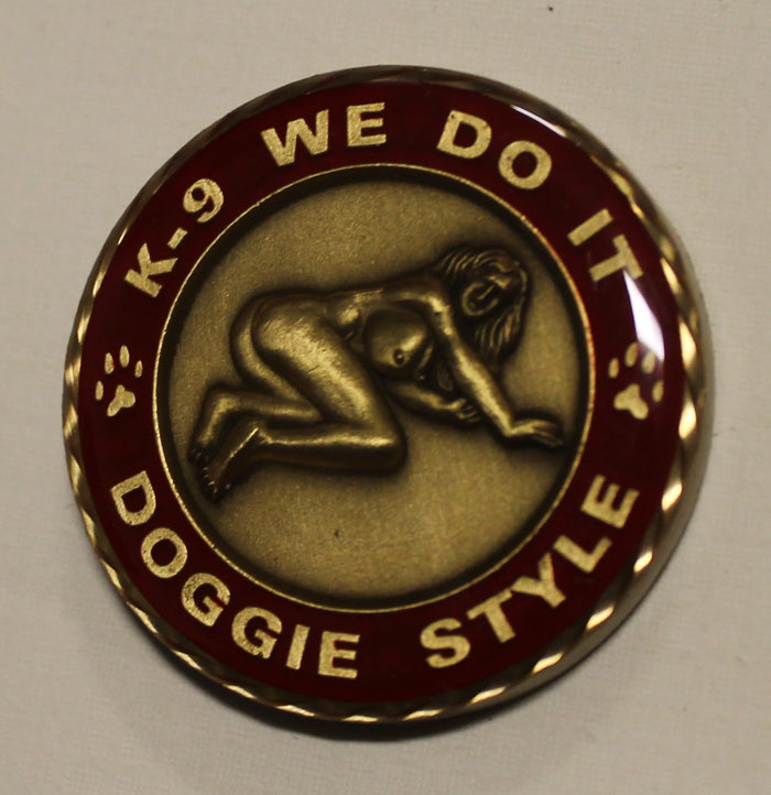 WORKING DOG K9 Handler Doggie Military Challenge Coin