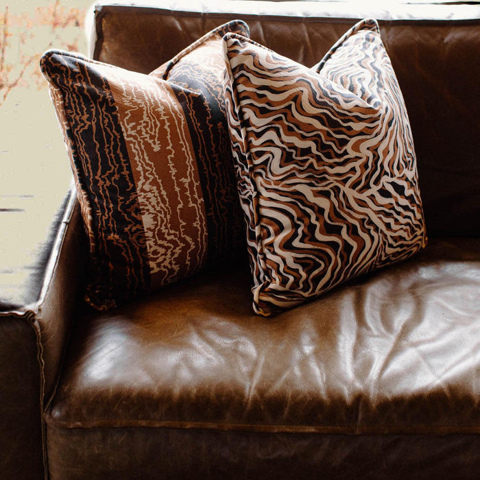 Yari Onyx Caramel Tan | Throw Pillow